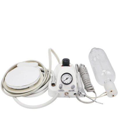 Portable Dental Turbine Unit – Works with Air Compressor, 3-Way Syringe, 2/4 Holes, Teeth Whitening Dentistry Equipment