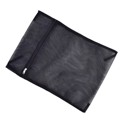 Black Nylon Mesh Laundry Bag – Zippered Washing Bag for Clothes, Bras & Delicates, Washing Machine Safe