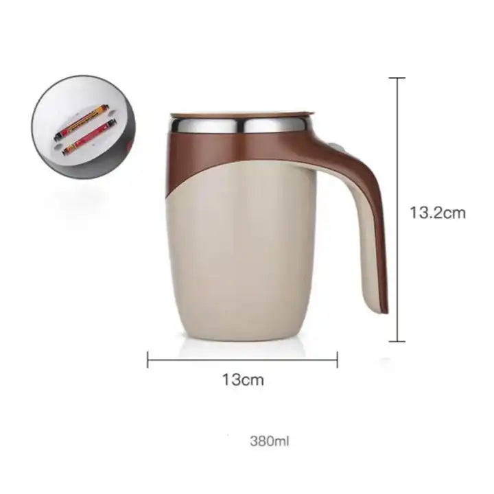 NEW!!! Stainless Steel Self-Stirring Coffee Cup with Custom Logo - Battery or Rechargeable