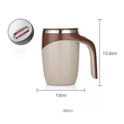 NEW!!! Stainless Steel Self-Stirring Coffee Cup with Custom Logo - Battery or Rechargeable
