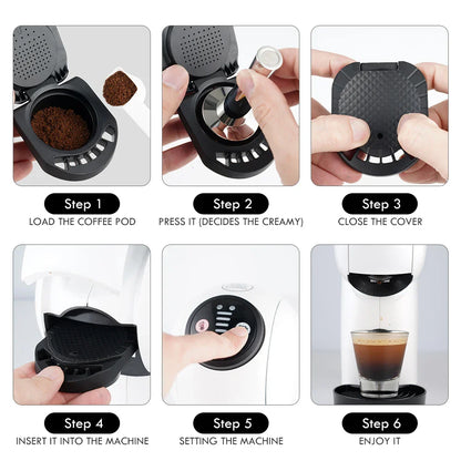 Dolce Gusto Reusable Capsule Adapter: Coffee Adapter Compatible with Genio S / Piccolo XS Coffee Machine - Espresso Accessories
