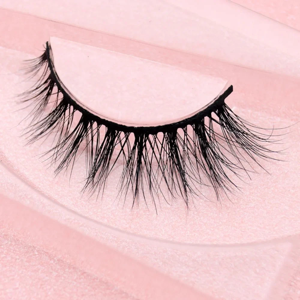 Visofree 3D Mink Eyelashes – Thick Handmade Full Strip Cruelty-Free False Lashes for Makeup M56
