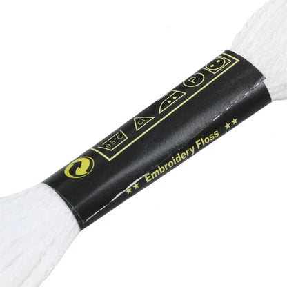 12pcs White Anchor Cross Stitch Embroidery Floss - 6-Strand Cotton Thread Skeins for Sewing & Craft Projects