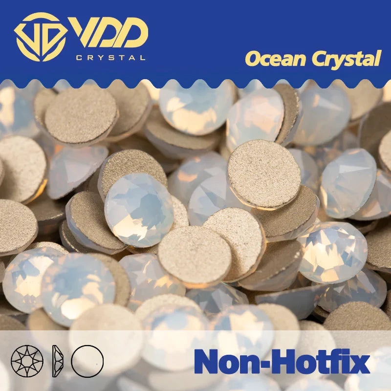 VDD Non Hot Fix Crystal Nail Art Rhinestones - 2088 Flower Flatback Gems for DIY Nail Decorations