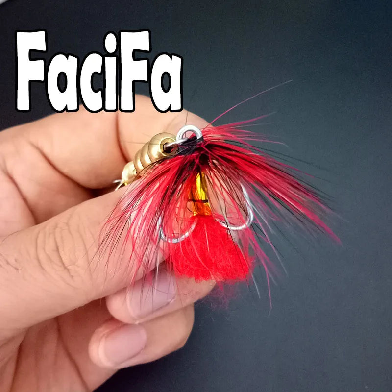 Brass Spinner Bait Lure with Treble Hook - Metal Fishing Lure for Carp, Bass, and Artificial Bait