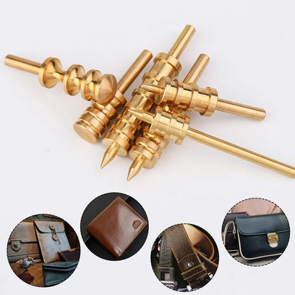 LMDZ Leather Burnisher – Pointed & Flat Tip Edge Tool for Slicking & Burnishing Brass Leathercraft