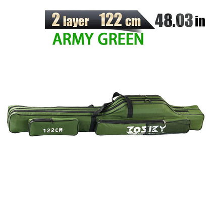 PROXPE Foldable Oxford Fishing Rod Bag – Multi-Purpose Fishing Gear Storage, 60-180cm High Quality
