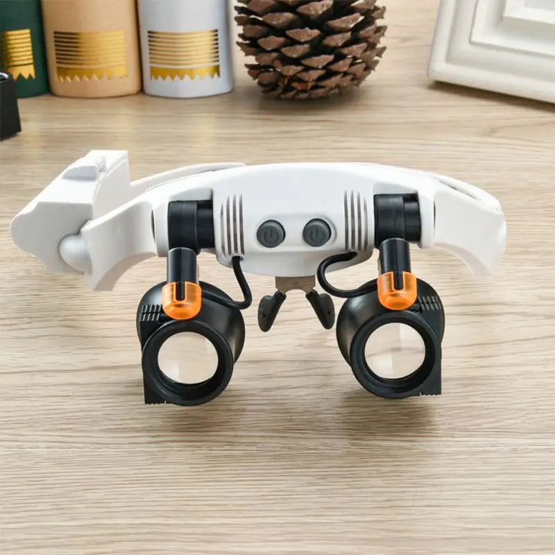 LED Double Lens Magnifying Glasses – Loupe Lamp for Watchmaking, Jewelry & Detail Work