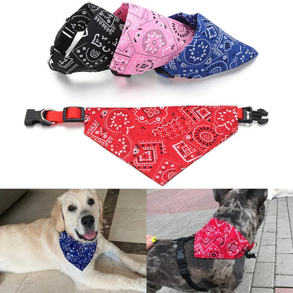 Adjustable Pet Bandana Collar – Washable Triangular Scarf Bib for Dogs & Cats, Birthday Party Dress-Up Neck Decor