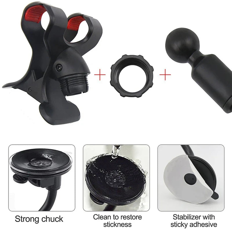 Guitar Phone Stand Holder: Street String Musician's Supplies - Universal Car Sucker Cups Support for Lyrics and Songs
