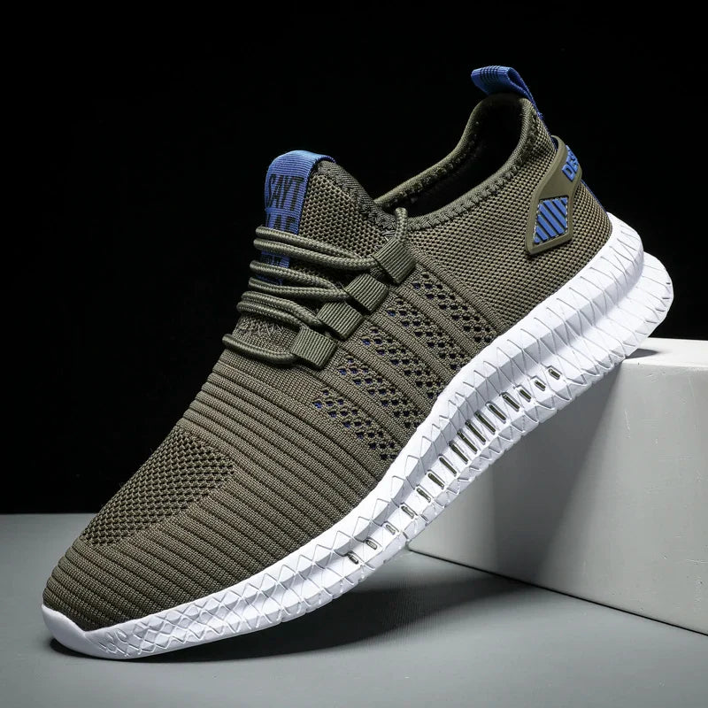 Fashion Sneakers for Men – Lightweight Casual Lace-Up Shoes, Breathable Walking Footwear