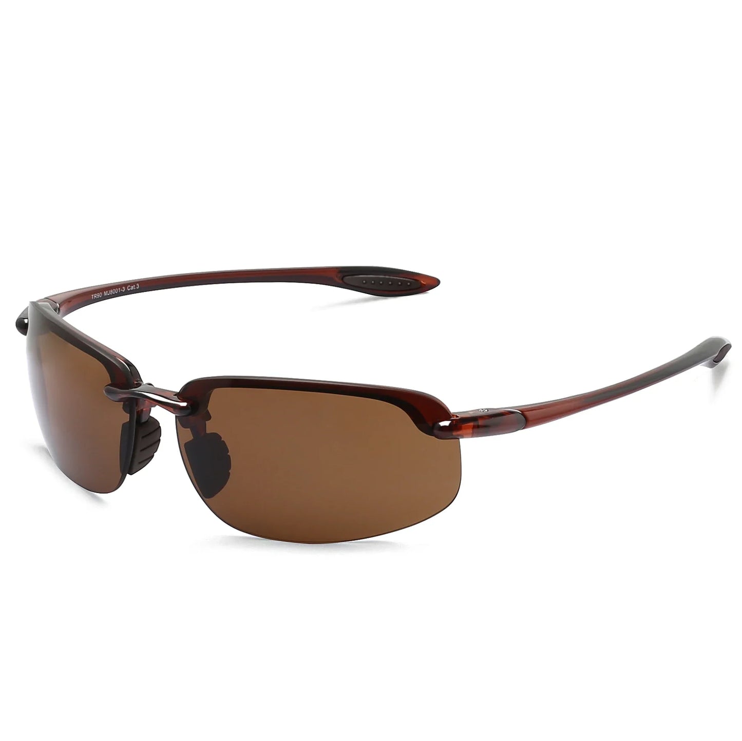 JULI Sports Sunglasses – TR90 Rimless Frame, UV400 Protection for Men & Women, Ideal for Cycling, Running, Fishing, Baseball, and Driving, Model 8001