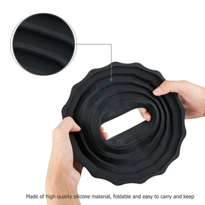 JJC Silicone Lens Hood: Anti-Reflective Camera Lens Shade for Diameter 53mm72mm, 73mm88mm - Foldable Reversible Lens Shade