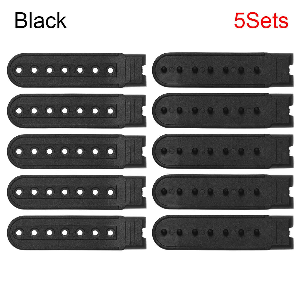 5 Sets Snapback Strap Replacement – 7-Hole Colorful Hat Repair Fastener Buckle Clip Extender for Baseball Caps