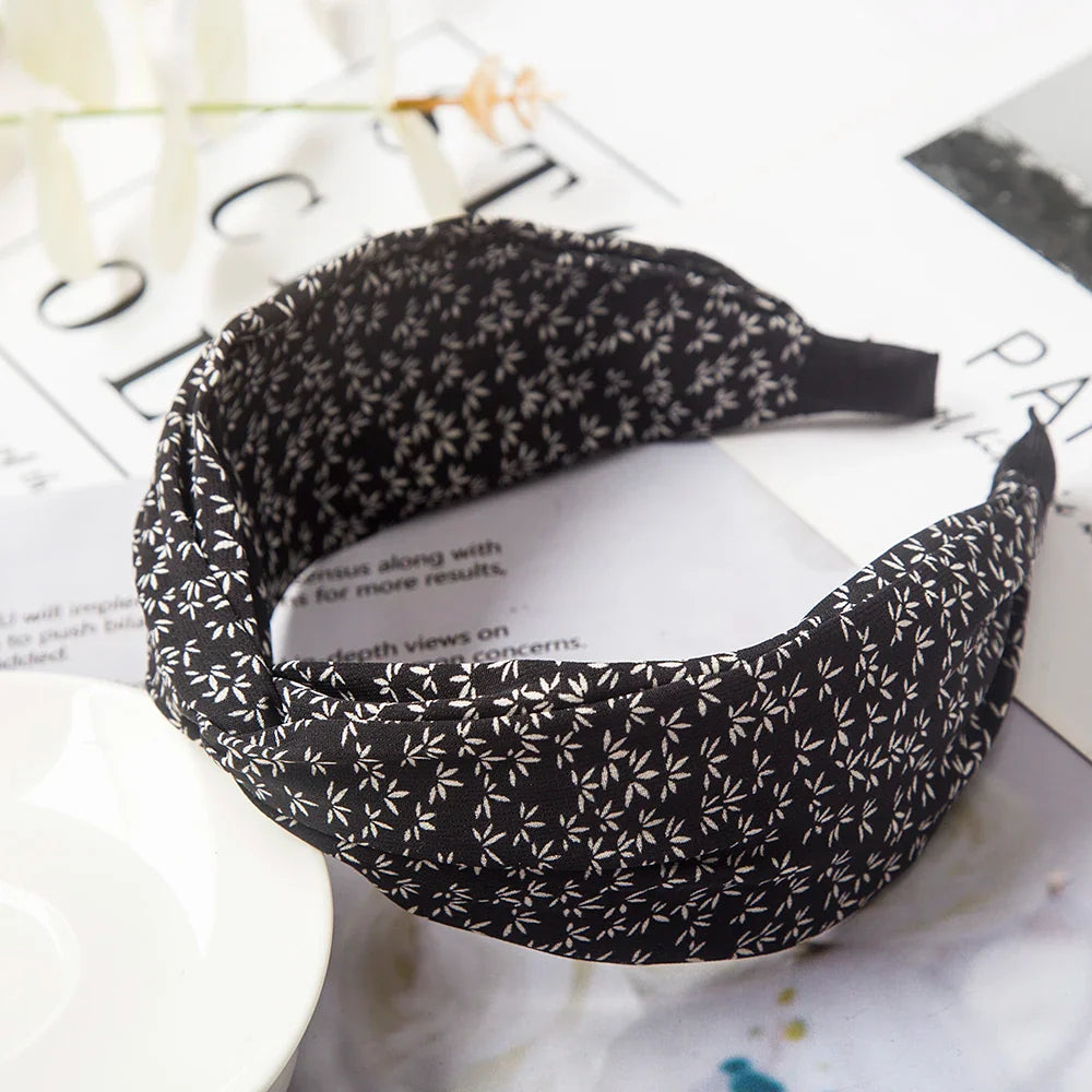 Fashion Leopard Print Headband — Wide Cross Elastic Bow Hairband for Women & Girls Hair Accessories