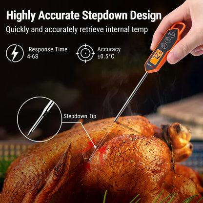 ThermoPro TP01H Digital BBQ Meat Thermometer – Instant Read Kitchen Cooking & Oven Thermometer with Backlight LCD Display for Precise Temperature Control