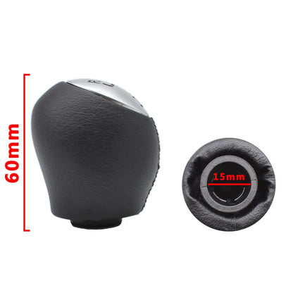 Upgrade Your Drive: 6-Speed Leather Gear Shift Knob Handleball - Compatible with Renault Megane MK3, Clio, Laguna, Nissan Interstar, Vauxhall Vivaro, Movano
