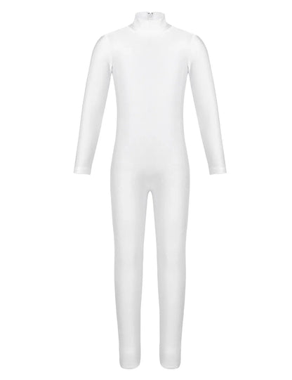 Kids Girls Full Body Gymnastics Bodysuit, Ballet Dance Jersey Leotard, Jumpsuit Sports Unitard, Children Dancewear and Sportswear