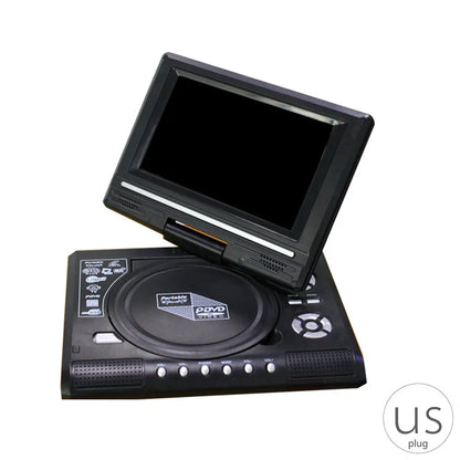 7.8-Inch DVD Player – Multimedia CD Player with 270° Rotation Screen, Remote Control, Travel Theatre (US/UK/AU/EU Plug)