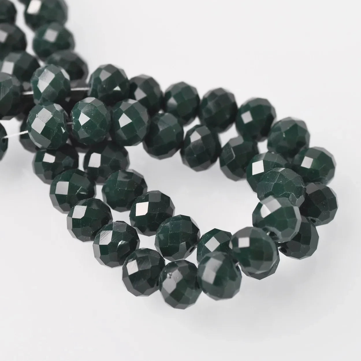 Czech Crystal Spacer Beads - Rondelle Faceted Glass Beads in Multiple Sizes for DIY Jewelry Making Crafts