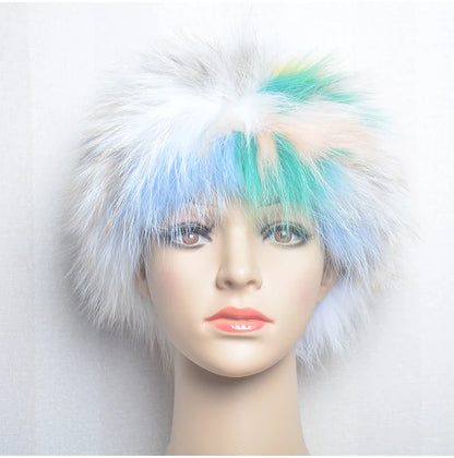 2025 Real Fox Fur Scarf and Headband – Luxury Winter Neck Warmer for Women, 100% Natural Fur, Elastic Ring Muffler