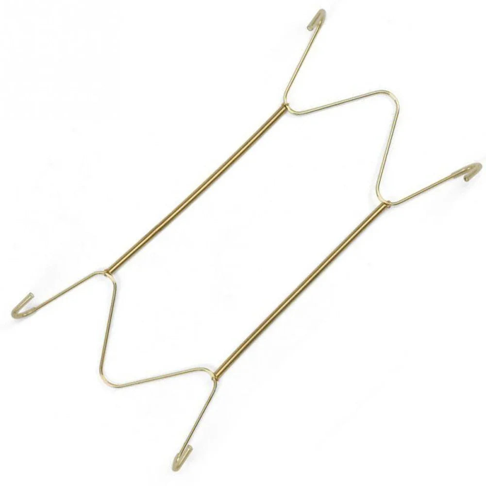 Stainless Steel Plate Holder Hanger - Wall-Mounted Spring Hook for Plates and Home Decoration - Multi-Purpose Kitchen Organizer