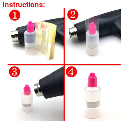 200PCS Clear PVC Shrink Wrap Tubes – Heat Shrink Film for 5ml, 10ml, 15ml, 20ml, 30ml & 50ml Plastic Dropper Bottles