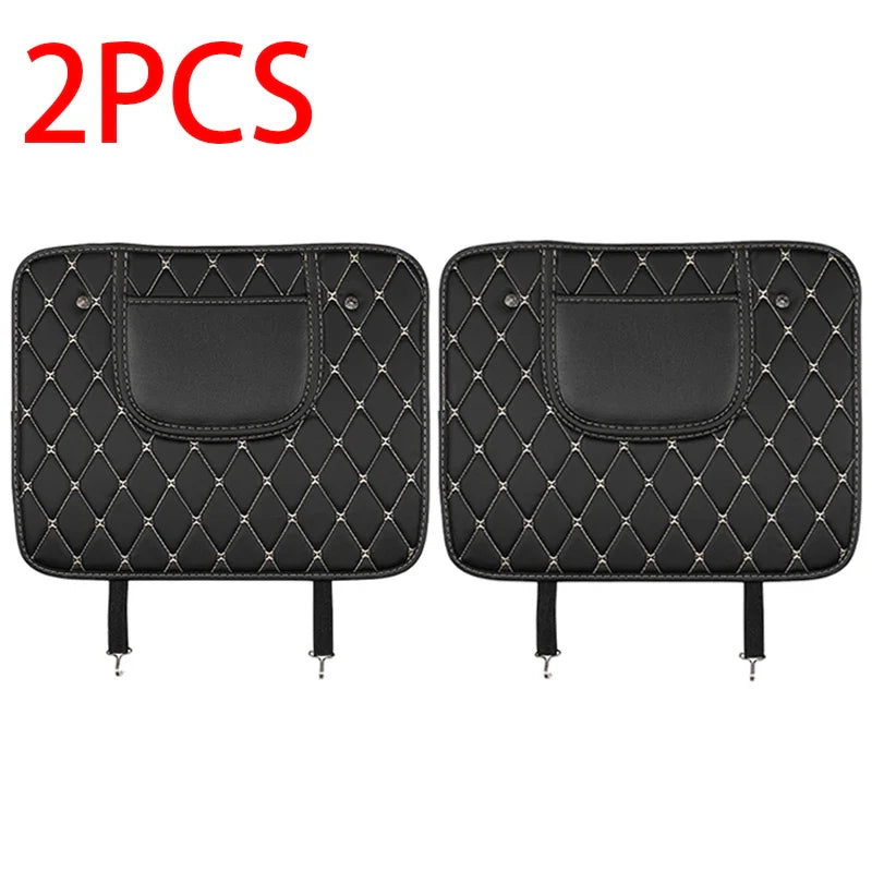 PU Leather Car Seat Back Protector – Anti-Kick Pad for Kids, Child Kick & Dirt Protection, Auto Accessories