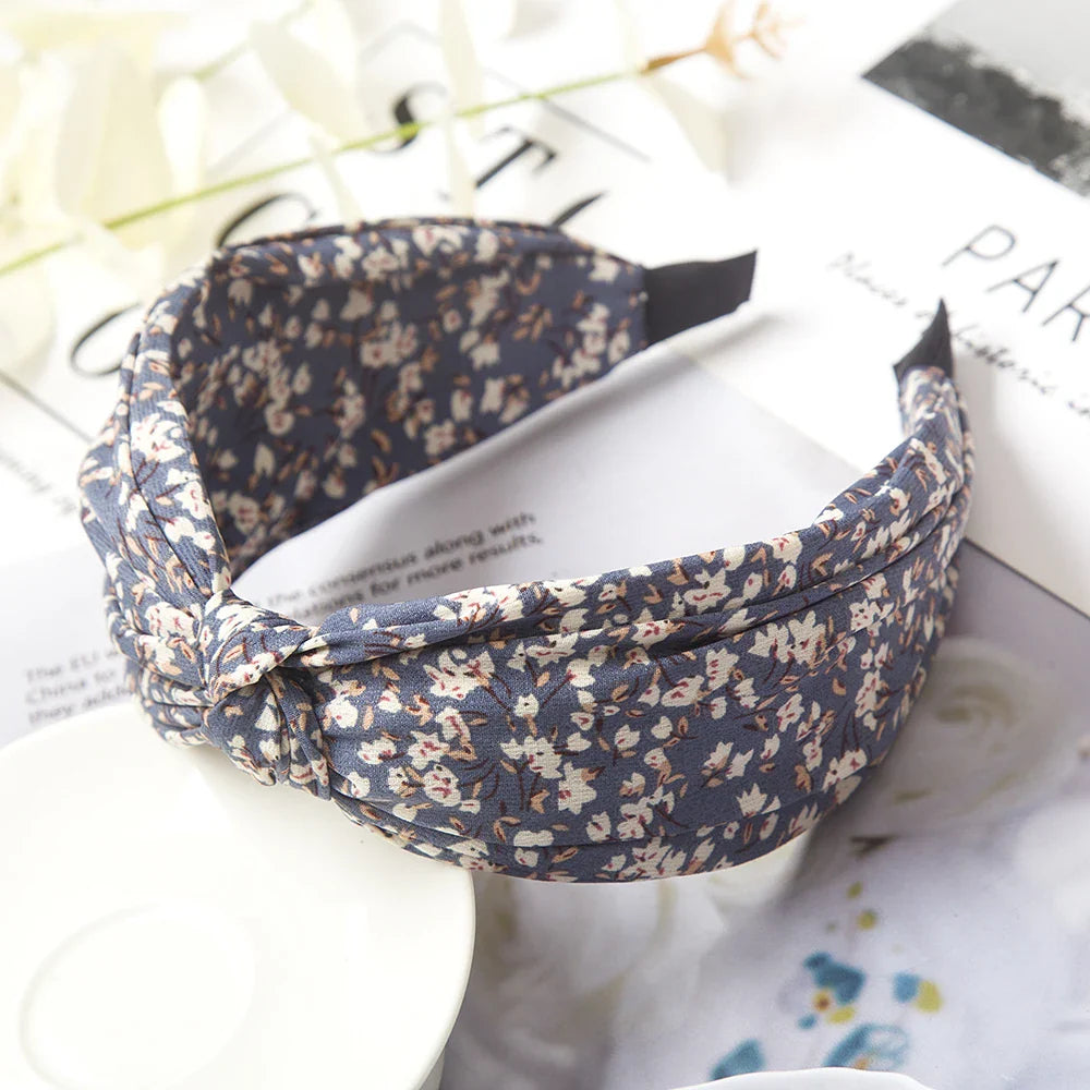 Fashion Leopard Print Headband — Wide Cross Elastic Bow Hairband for Women & Girls Hair Accessories