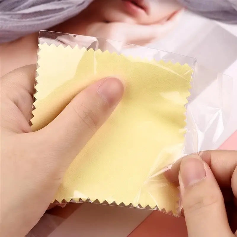 Silver Polishing Cloth – 8x8cm Reusable Jewelry Cleaning Wipes (10/50PCS) Anti-Tarnish