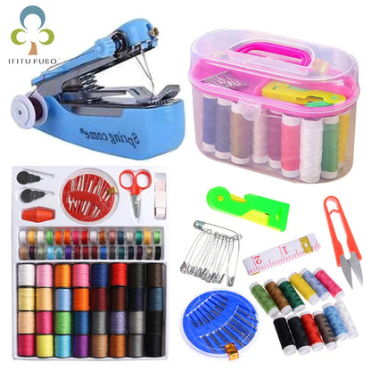 Portable Mini Manual Sewing Machine – Travel Sewing Kit & Handy Needlework Tool for Fabric & Clothes