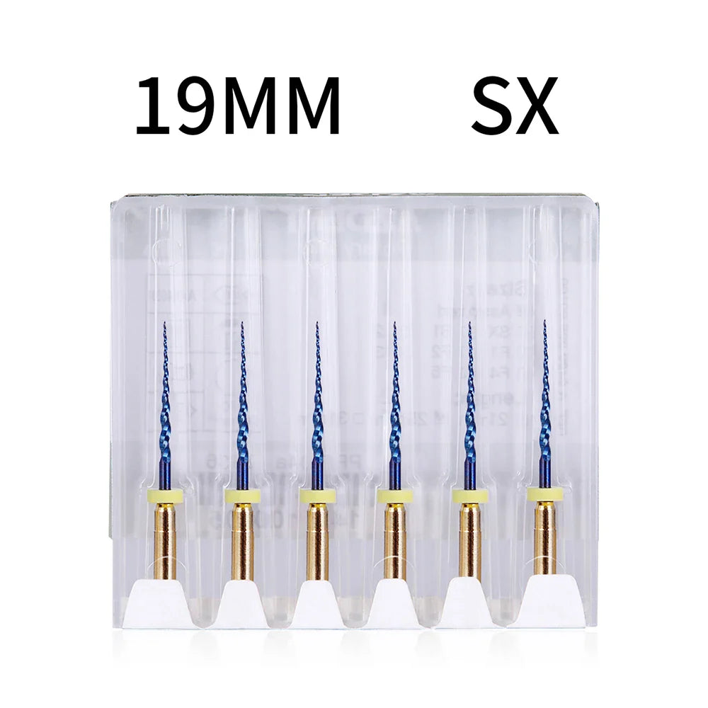 Azdent 6pcs/Pack 25mm SX Dental Files Root Canal Use Rotary Heat Activated  Endodontic Files Rotating File Dentistry Instruments