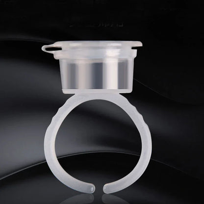 50pcs Disposable Tattoo Ink Ring Cups — Microblading & Permanent Makeup Pigment Tool Accessories