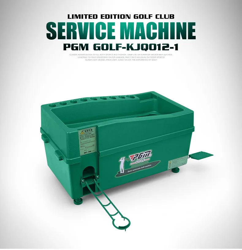 PGM Semi-Automatic Golf Ball Machine – ABS Automatic Ball Dispenser, Golf Clubs Holder, Training Service Equipment