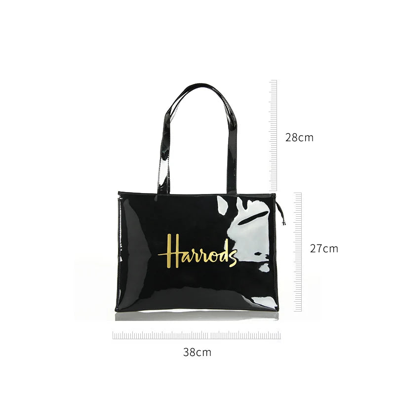 Simple Stylish PVC Reusable Shopping Bag – Luxury Eco-Friendly Waterproof Tote for Summer Beach
