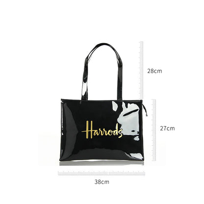 Simple Stylish PVC Reusable Shopping Bag – Luxury Eco-Friendly Waterproof Tote for Summer Beach