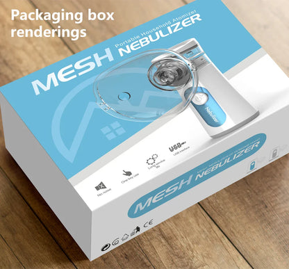 KIUZOU Silent Handheld Mesh Nebulizer – Portable Asthma Inhaler & Mini Humidifier for Kids & Adults