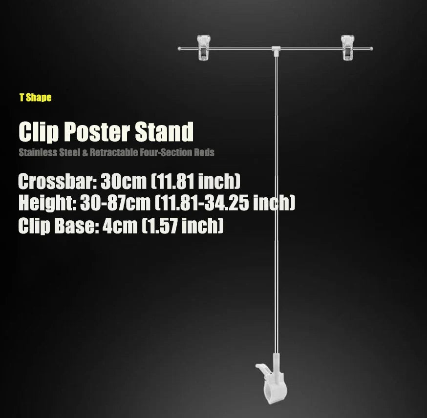Adjustable T-Shape Photography Backdrop Stand – Background Frame Support System with Clamps for Video Studio