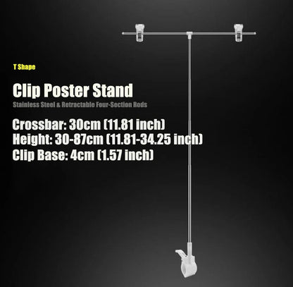Adjustable T-Shape Photography Backdrop Stand – Background Frame Support System with Clamps for Video Studio