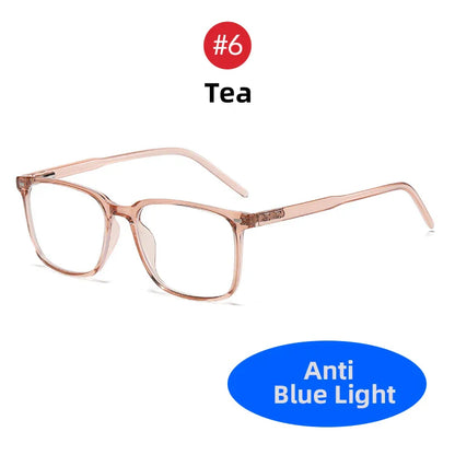 2025 Trending Blue Light Blocking Glasses for Men – TR90 Matte Black Gaming & Computer Eyewear, Transparent Fashion Frame