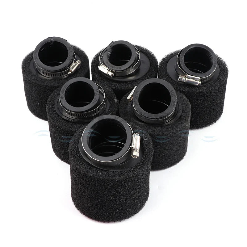 35–60mm Foam Air Filter – Red Elbow Neck Sponge Cleaner for Scooter, Dirt Bike, Motorcycle | Kayo BSE Compatible