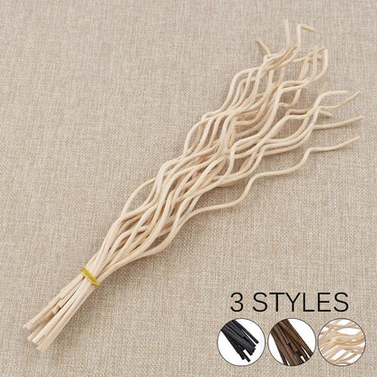 20PCS Diffuser Sticks – Long Wavy Rattan Reed Replacement for Fragrance Diffuser, Air Freshener Accessory