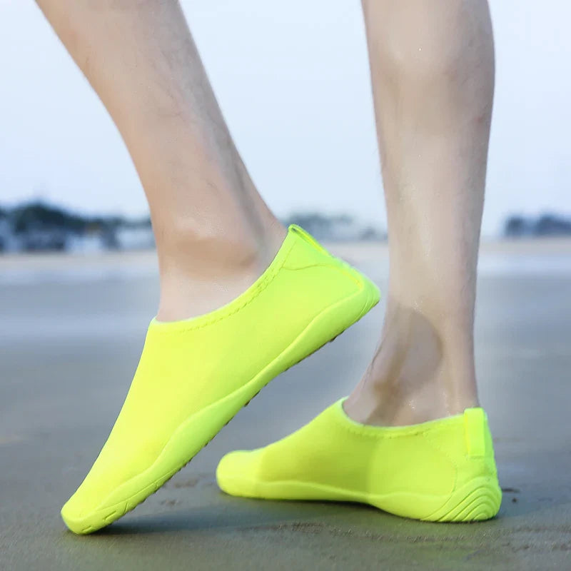 Solid Color Unisex Quick-Drying Aqua Sneakers - Children’s Swimming & Beach Water Shoes, Barefoot Shoes for Women