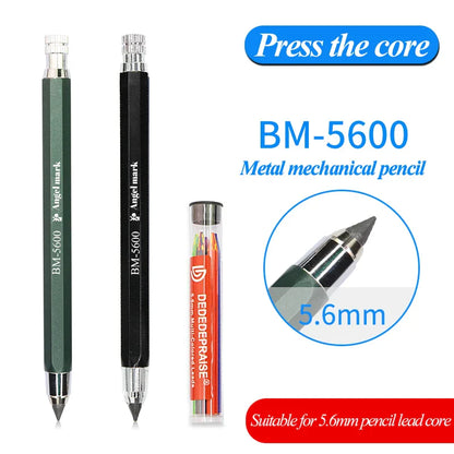 5.6mm Mechanical Pencils & Charcoal Graphite Leads – HB to 14B Soft, Medium, Hard Sketch Drawing Lead Core