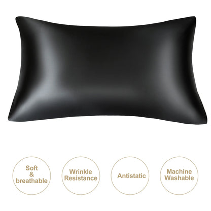 JuwenSilk Mulberry Silk Pillowcase – Silky Satin Natural Silk Pillowcase for Standard & Queen Size Beds
