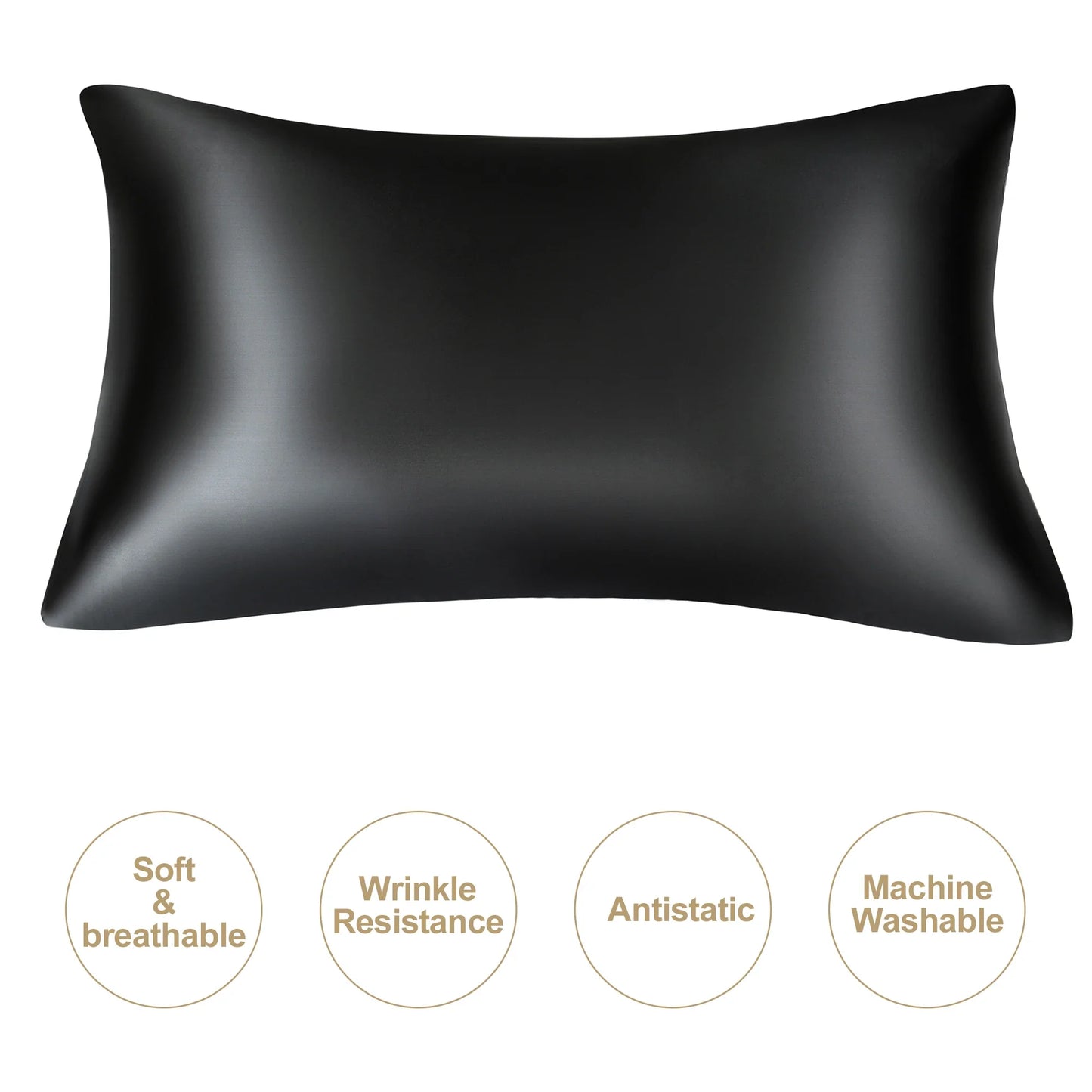 JuwenSilk Mulberry Silk Pillowcase – Soft Satin Silk Pillow Cover for Standard & Queen Size Bedding, Skin & Hair Care Luxury Sleep