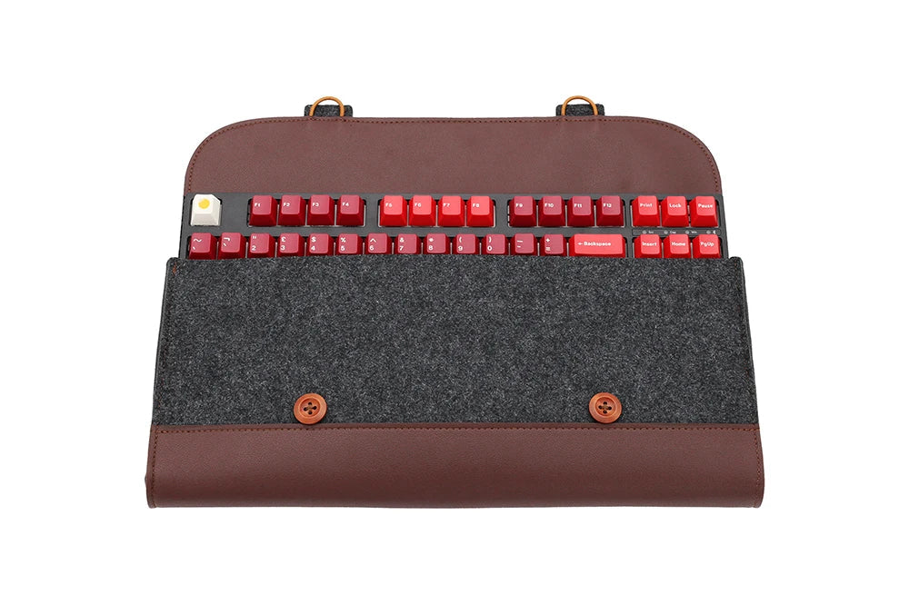 PU Felt Keyboard Carrying Case – Protective Bag for Planck 40%, 60%, 80%, 100%, GH60, XD64, TADA68, TKL 87/104, ANSI, BM60/65/68, Poker Keyboards