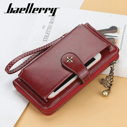 New Women’s PU Leather Wallet — Fashion Long Zipper Purse, Top Quality Brand Card Holder, Classic Female Wallet