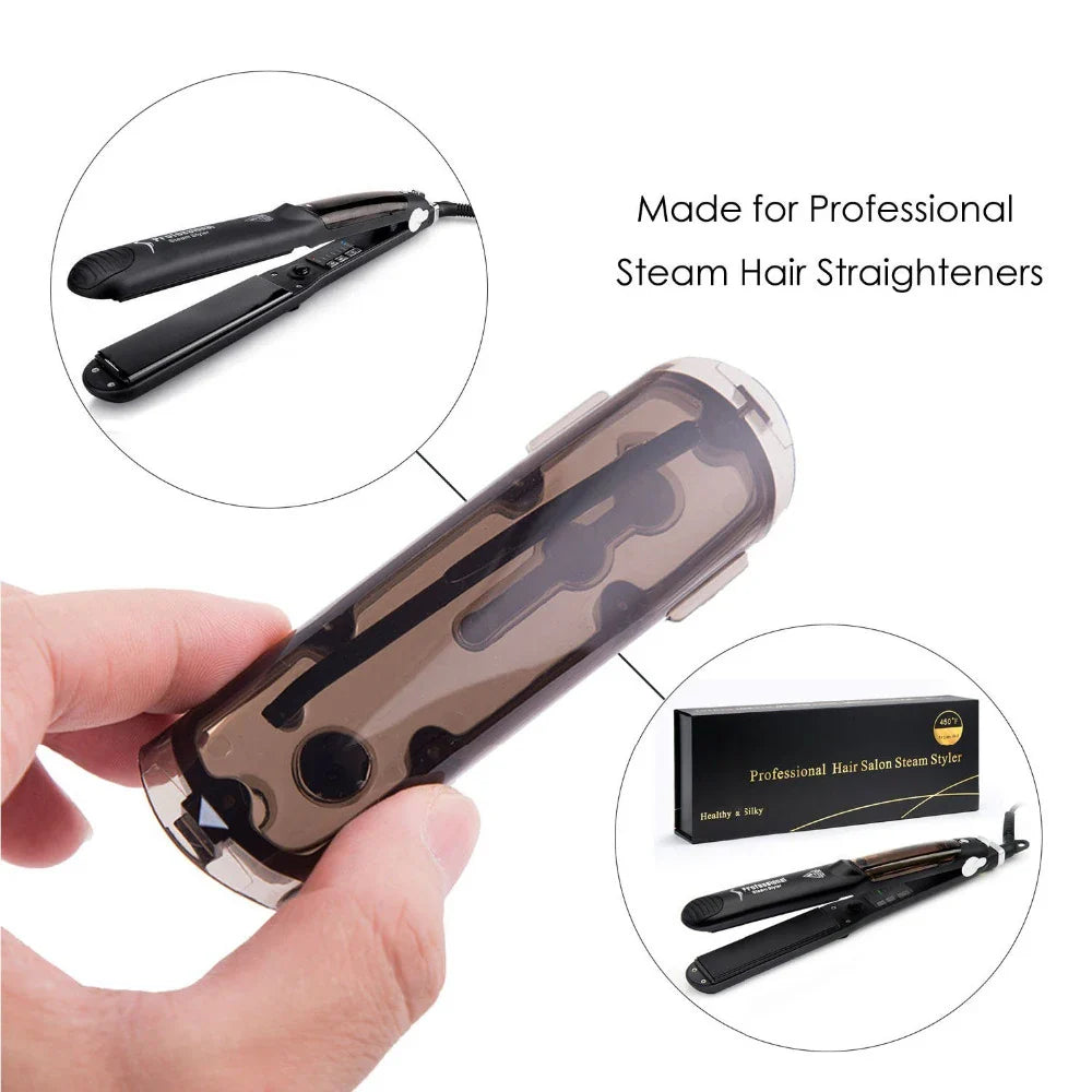 Professional Steam Hair Straightener – Ceramic Vapor Flat Iron, 450℉ Heat & Argan Oil Treatment Hair Care Tool
