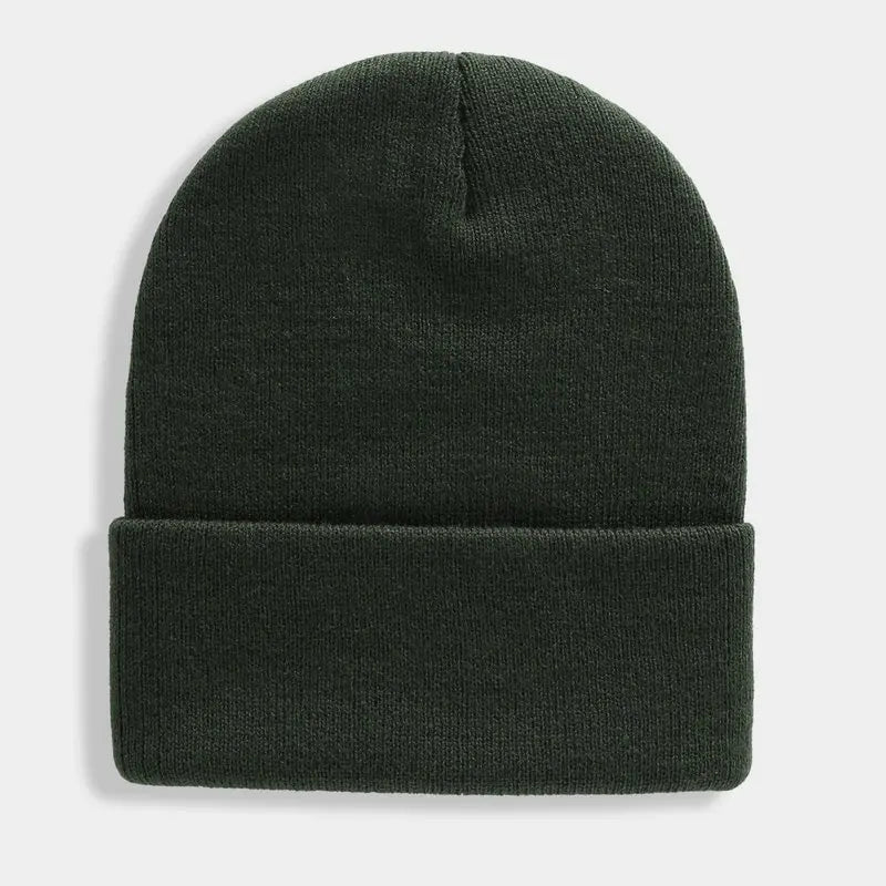 Solid Unisex Beanie – Soft Warm Wool Blend Knitted Cap for Men and Women, Autumn Winter Skullcap, Ski Hat, 24 Colors